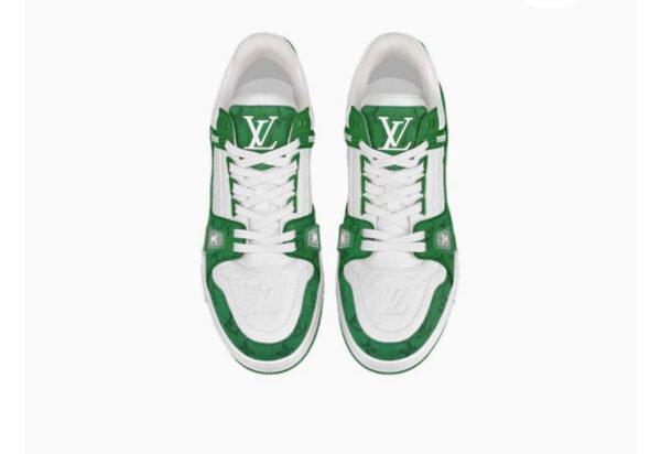 LOUIS VUITTON LOUIS VUITTON LV Trainers 'White with Green Monogram' 1A9JI1 - Image 2