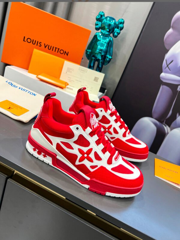 Louis Vuitton LV Skate Trainers Red Sneaker Shoes - Image 3