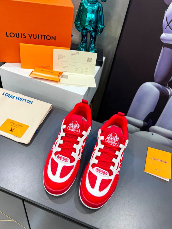 Louis Vuitton LV Skate Trainers Red Sneaker Shoes - Image 4