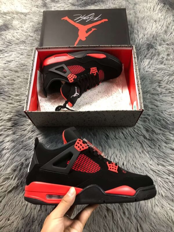 Air Jordan 4 Retro Red Thunder Iconic Style Footwear - Image 4